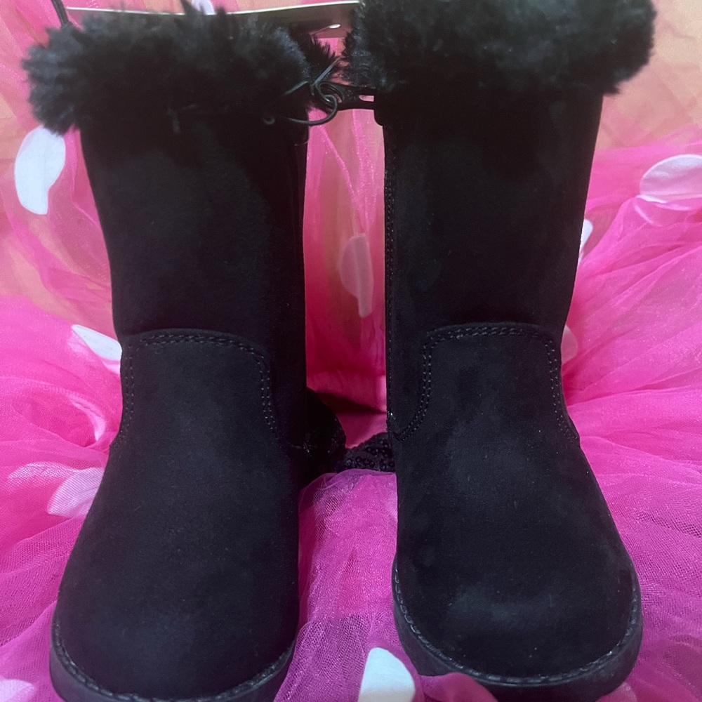Cat & Jack Black Boots - Toddler Size 6